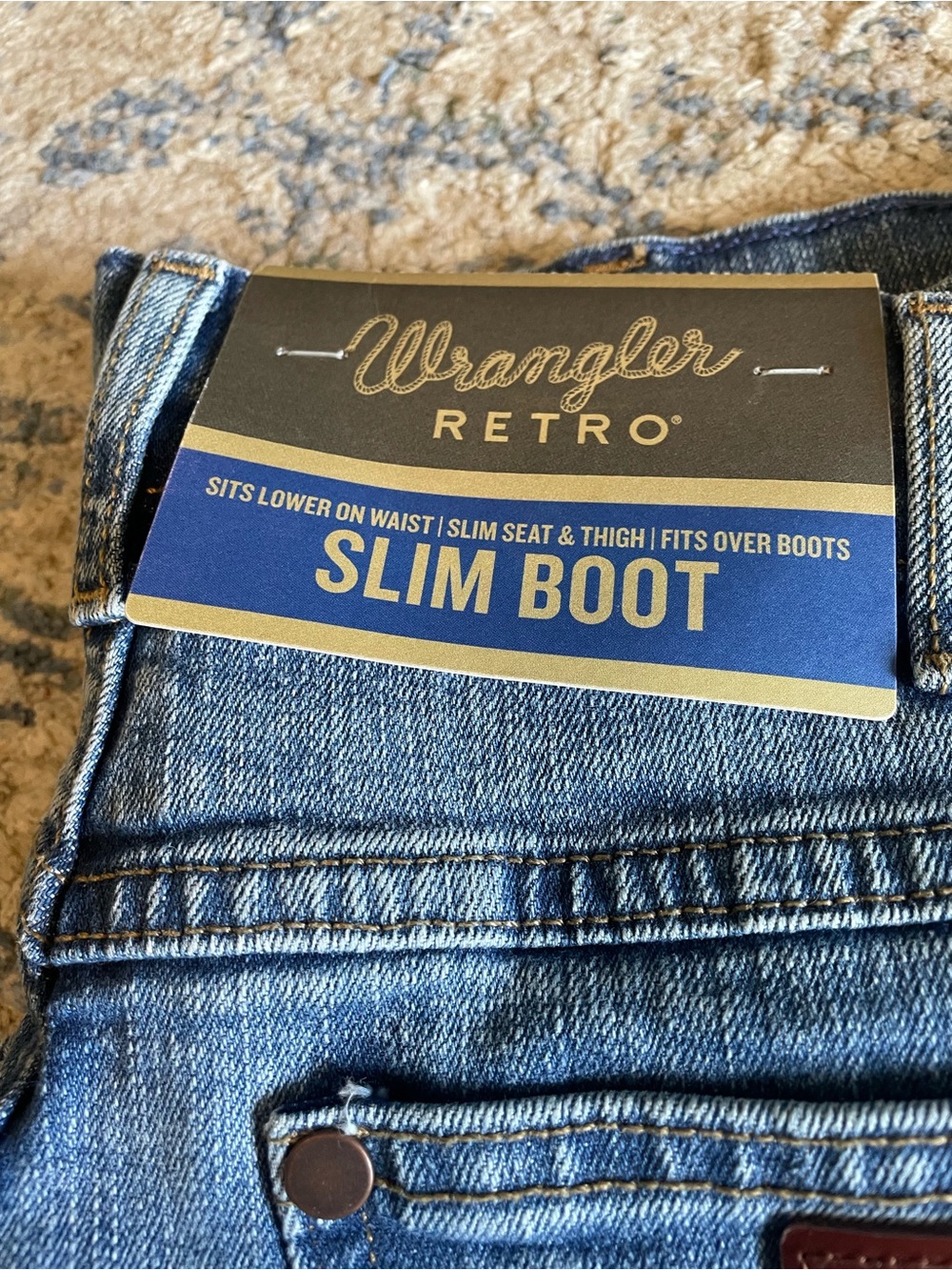 Wrangler Retro Slim Boot Jeans - Medium Blue
